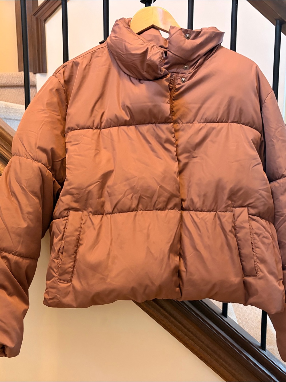 Women’s Puffer Jacket Old Navy brown